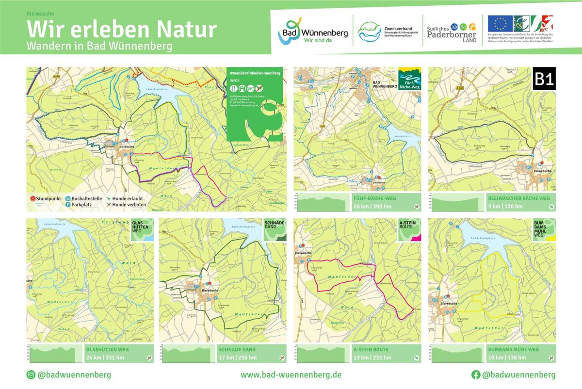 Wandertafel Standort Schutzenhalle Bleiwasche